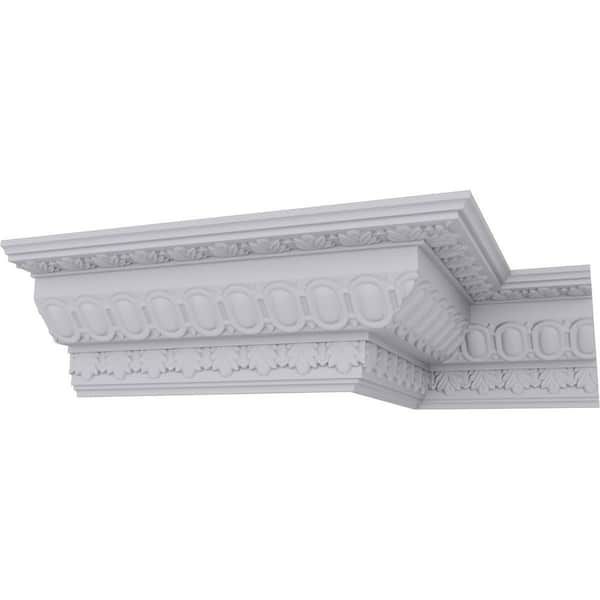Ekena Millwork SAMPLE - 4 in. x 12 in. x 4 in. Polyurethane Egg and Dart Crown Moulding