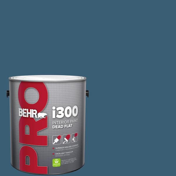BEHR PRO 1 gal. #S490-7 Superior Blue Dead Flat Interior Paint