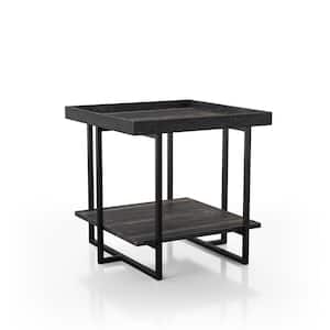 Bonte Black 2-Shelf End Table