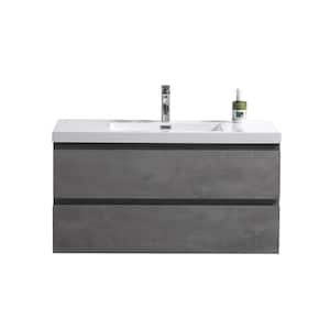 Moreno Bath Bohemia 48 in. W Vanity in Cement Gray with Reinforced ...