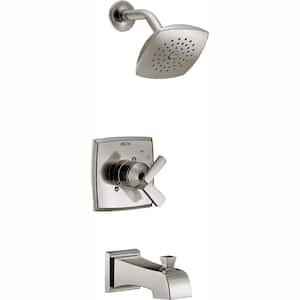 Ashlyn 1-Handle Wall Mount Pressure Balance Tub and Shower Faucet Trim Kit in Stainless (Valve Not Included)