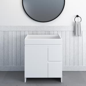 Mace 30 in. W x 18 in. D x 34 in. H Bath Vanity Cabinet without Top in White with Right-Side Drawers