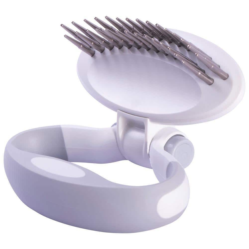 Gyrater Swivel Travel Dual-Rowed Grooming Undercoat Pet Rake