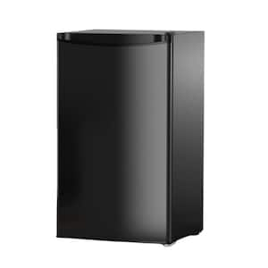 3.2 cu. ft. Mini Refrigerator in Black with Freezer, Single Door and Adjustable Thermostat Refrigerator for Dorm, Office