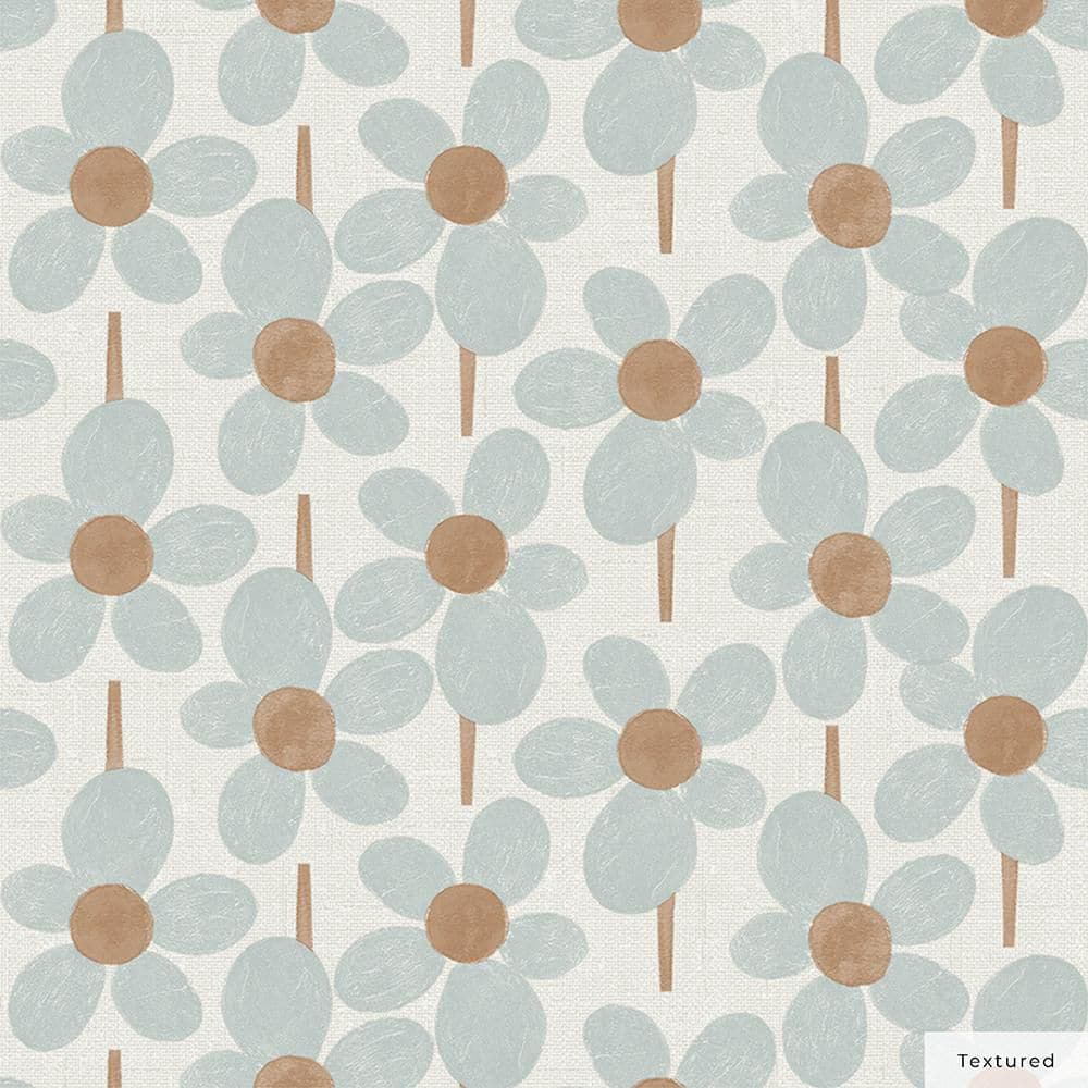 Novogratz Blue Flower Power Vinyl Peel and Stick Textured Wallpaper Roll (Covers 28 sq. ft. ) price history on PriceWatchPro