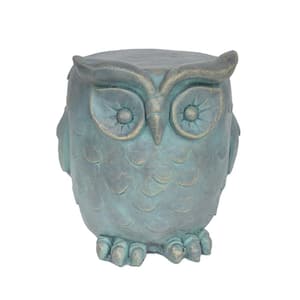 Bronze Stone Owl Garden Stool