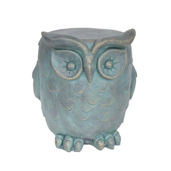 Unbranded Bronze Stone Owl Garden Stool