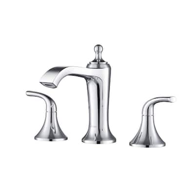 Brantley 8 in. Widespread Three Hole 2-Handle 1.2 GPM Watersense Bathroom Faucet with pop-up drain in Chrome