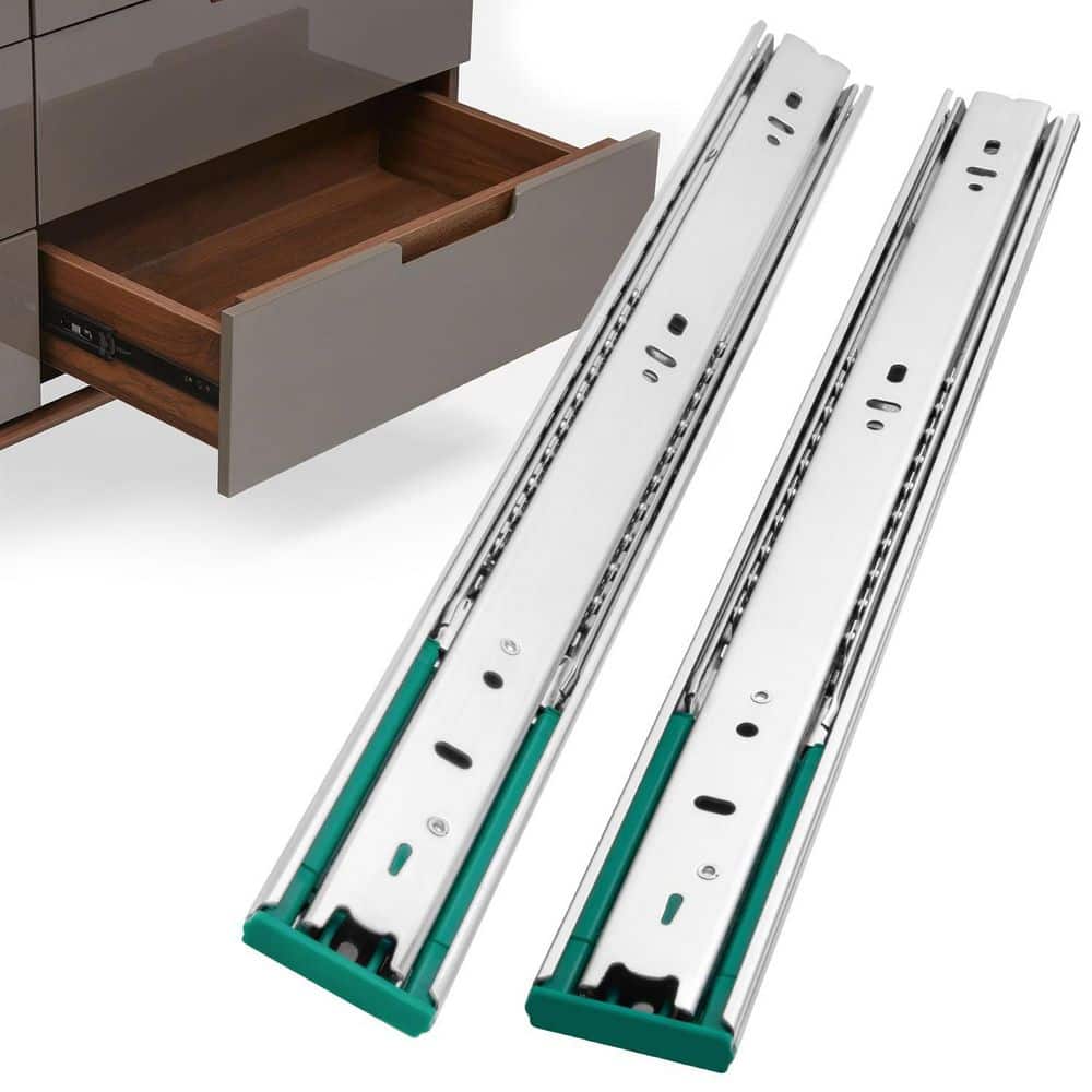 22 in. Zinc Finish Cold-Rolled Steel Undermount Soft-Close Heavy Duty Drawer Slides Metal Ball Bearing 10 Pairs price history on PriceWatchPro