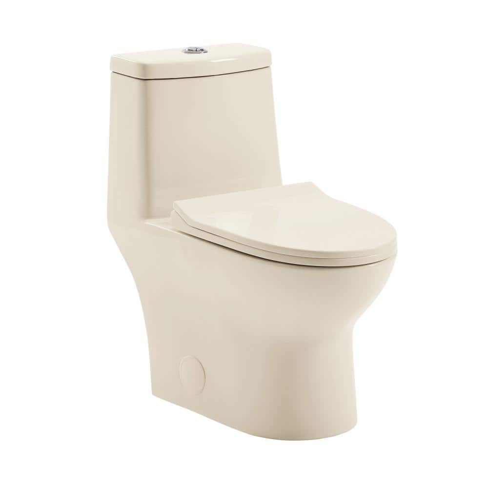 Swiss Madison Ivy One Piece Toilet Dual Vortex Flush 1.1/1.6 GPF in Bisque