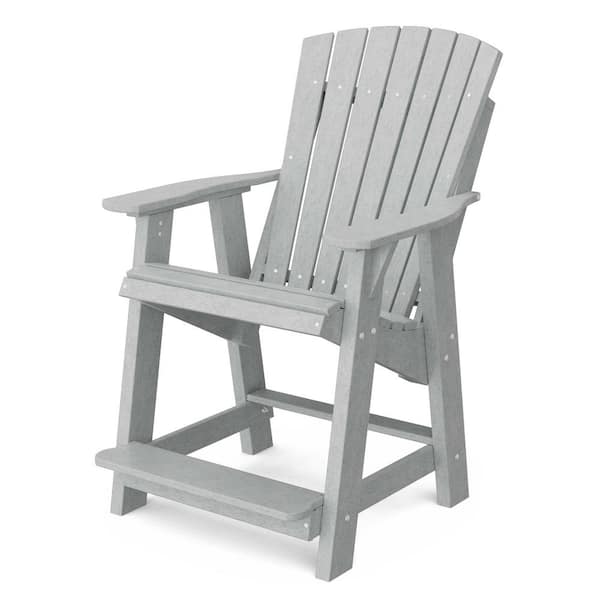 Wildridge Heritage Light Gray Plastic Outdoor High Adirondack Chair