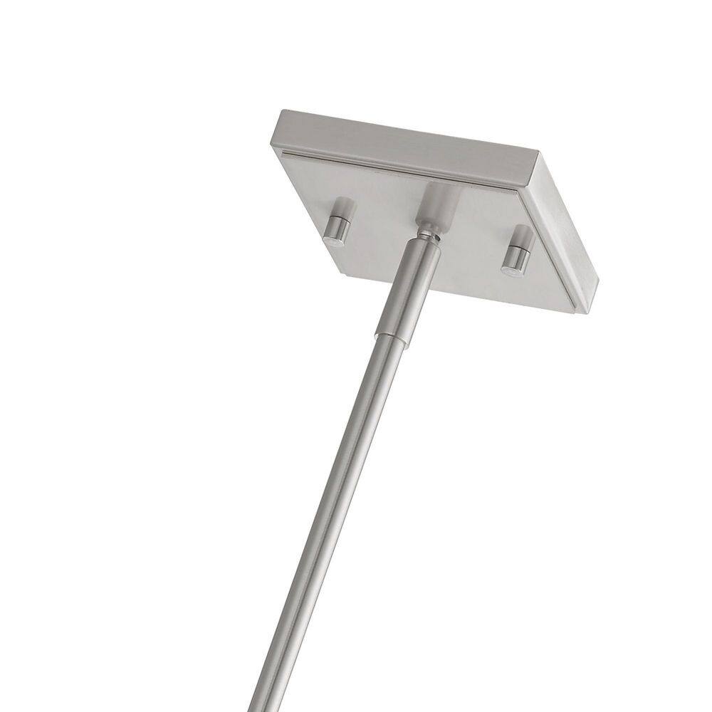 Brushed Nickel Mini Pendant with Clear Seeded Glass Shade