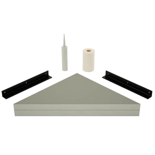 THE ORIGINAL GRANITE BRACKET 24in. x 24in. x 4in. The Original Floating Corner Shower Bench Kit­ with Wedi by Original Granite Bracket