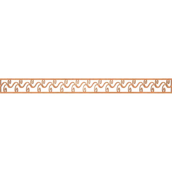 Ekena Millwork Tilden Fretwork 0.25 in. D x 46.375 in. W x 4 in. L Cherry Wood Panel Moulding