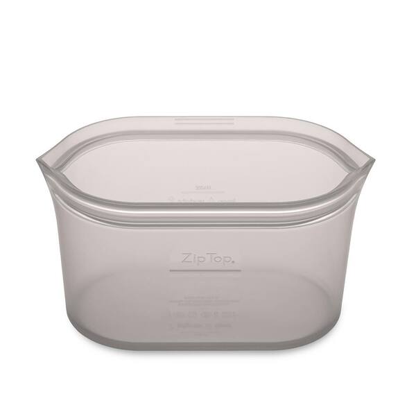 Zip Top Reusable Silicone 32 oz. Large Dish Zippered Storage