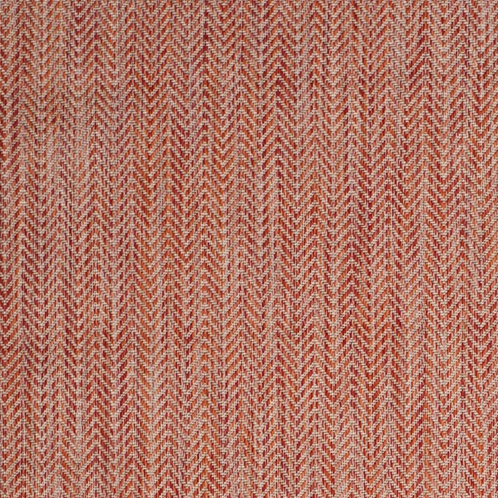 Terracotta and Beige Chevron Outdoor Area Rug