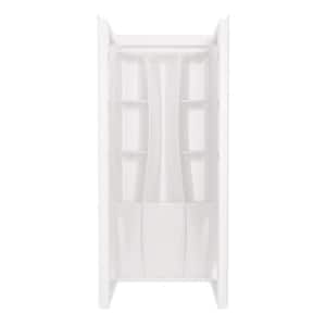 Classic 500 32 in. W x 73.25 in. H x 32 in. D 3-Piece Direct-to-Stud Alcove Shower Surrounds in High Gloss White