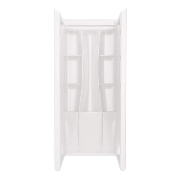 Delta Classic 500 32 in. W x 73.25 in. H x 32 in. D 3-Piece Direct-to-Stud Alcove Shower Surrounds in High Gloss White