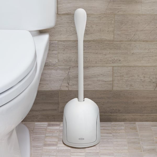 OXO Good Grips White Plastic Toilet Brush Holder at