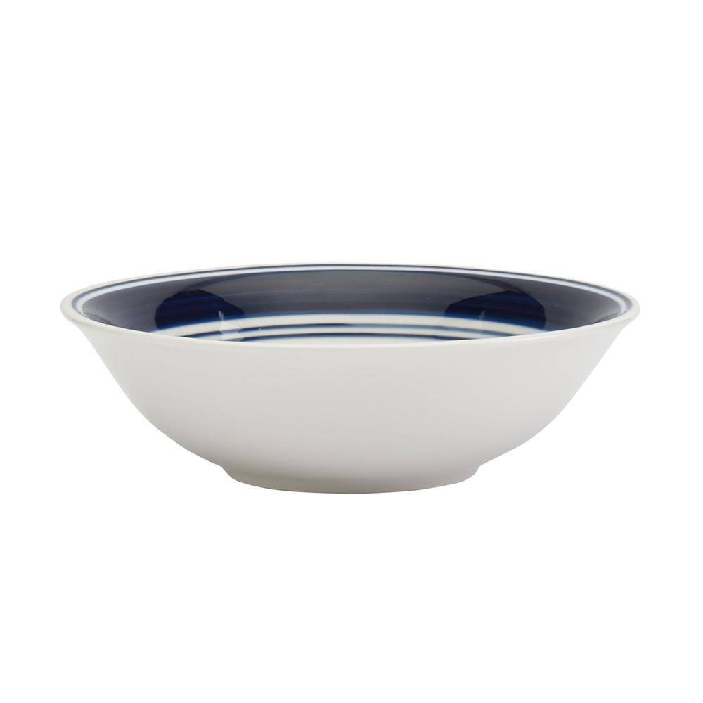Elegant White and Blue Porcelain Dinnerware Set for 4