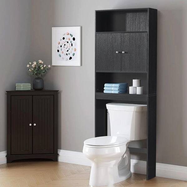 FAMYYT 24.8 in. W x 77 in. H x 7.9 in. D White Over The Toilet