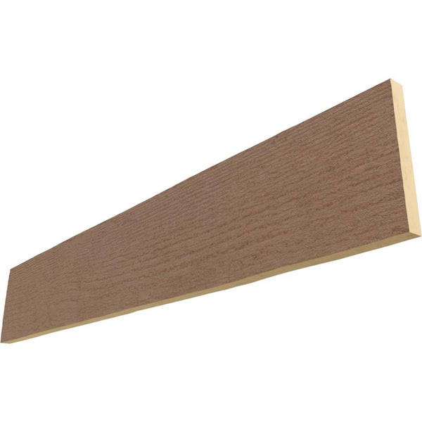 Ekena Millwork Endurathane 1 in. H x 10 in. W x 8 ft. L Rough Sawn Honey Wheat Faux Wood Beam Plank