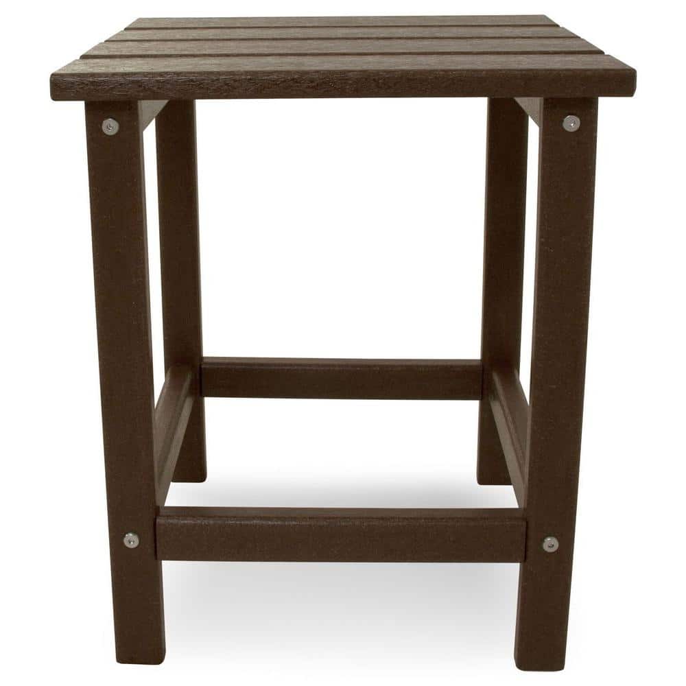 Mahogany 18" Outdoor Side Table with Recycled Lumber