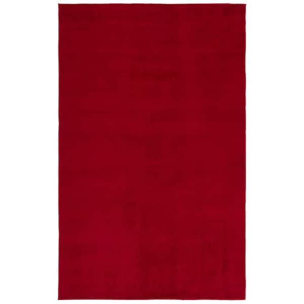SAFAVIEH Loft Red 6 ft. x 9 ft. Machine Washable Modern Solid Area Rug