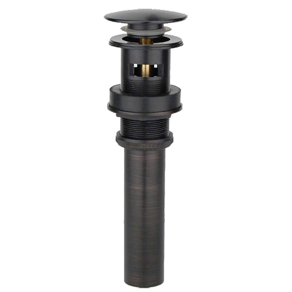 Oil Rubbed Bronze Overflow Pop-Up Bathroom Sink Drain