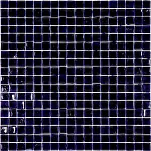 Skosh Glossy Indigo Blue 11.6 in. x 11.6 in. Glass Mosaic Wall and Floor Tile (18.69 sq. ft./case) (20-pack)