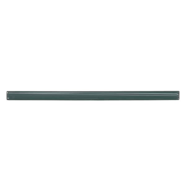 Bedrosians Marin 0.5 in. x 12 in. Jolly Miter Edge Ceramic Trim in Ocean Teal