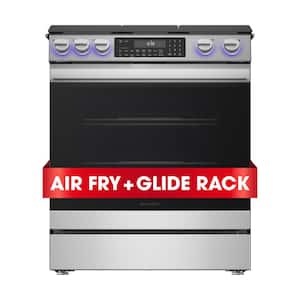 30 in. 5 Burners Slide-In Gas Range in Stainless Steel with Air Fry and Convection