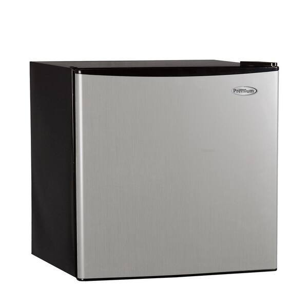 PREMIUM 1.6 cu. ft. Mini Refrigerator in Black with Stainless Steel Door