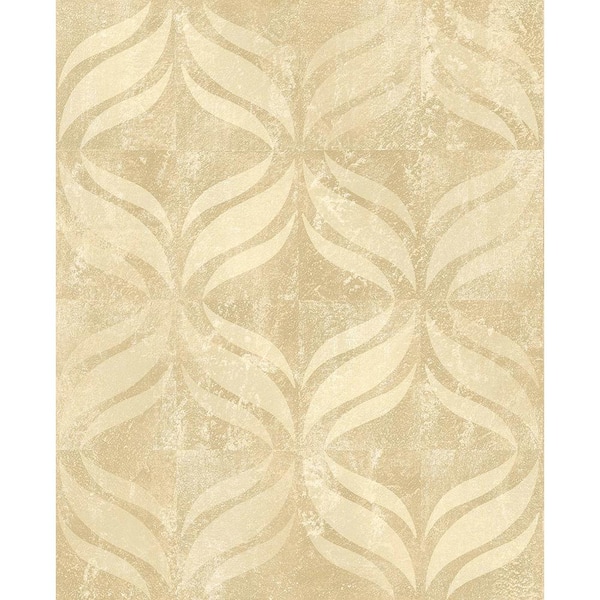 Beallara Gold Ogee Paper Strippable Roll (Covers 56.4 sq. ft.)