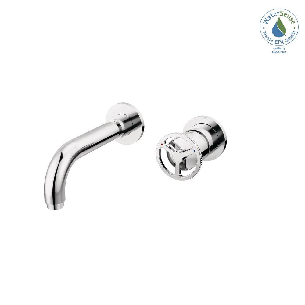 Chrome Wall Mounted Modern Brass Bathroom Faucet