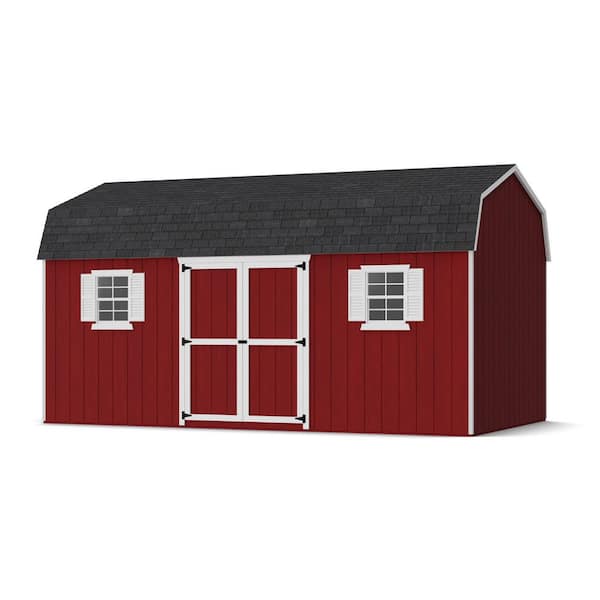 Value Gambrel Workshop 10 ft. x 18 ft. Outdoor Wood Storage Shed Precut Kit with Floor (180 sq. ft.)