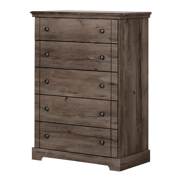 South Shore Avilla 5-Drawer Fall Oak Chest of Drawers