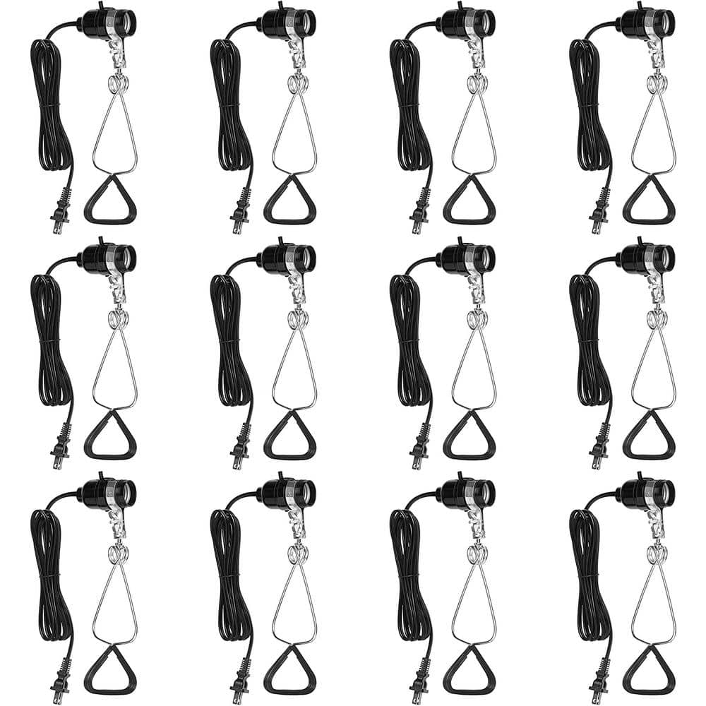 12-Pack Clamp Lamp Grow Light with 5.5 in. Aluminum Reflector up to 60-Watt