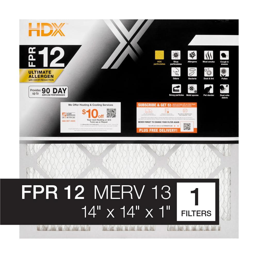 14 in. x 14 in. x 1 in. Ultimate Allergen Pleated Air Filter FPR 12, MERV 13 price history on PriceWatchPro
