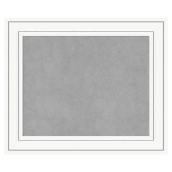 Amanti Art Craftsman White 25 in. x 21 in. Framed Magnetic Board