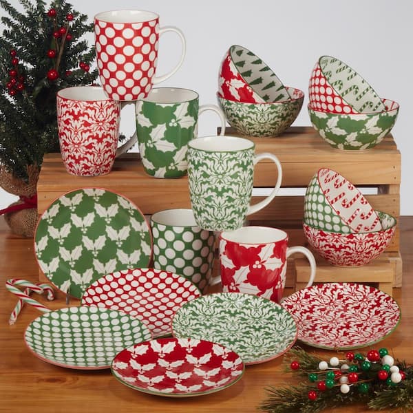 20 Oz Large Coffee Mug Kitchen Dinnerware Ceramic Tea Cup Serveware Red Gift