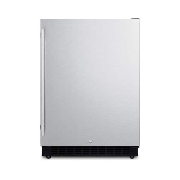 Summit Appliance 24 in. W 4.8 cu. ft. Freezer less Fridge in Stainless Steel Counter Depth