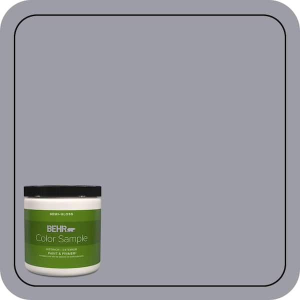 BEHR PREMIUM PLUS 8 oz. #BNC-09 Heather Gray Semi-Gloss Interior/Exterior Paint & Primer Color Sample