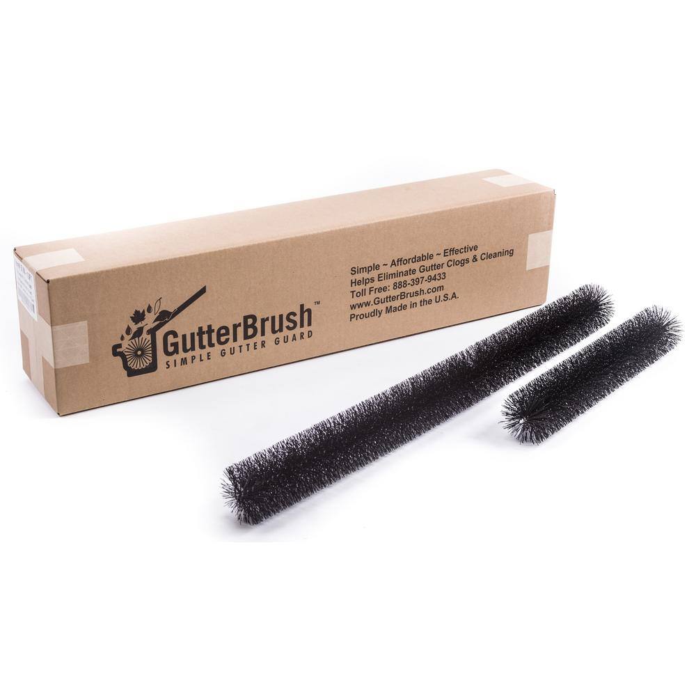 Gutter Brush Guard - 10 Pack 32FT DIY Gutter Guards For 5 Inch Gutters, No Tools Installation