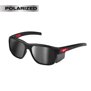 Polarized Full Frame Safety Glasses with Removable Side Shields-Mirrored Dual Coat Lenses