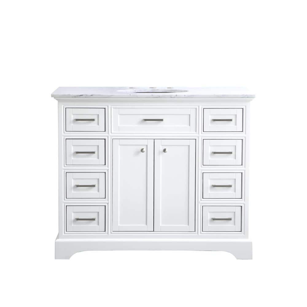 Timeless Home 21.5 in. W x 42 in. D x 35 in. H Single Bathroom Vanity in Wh