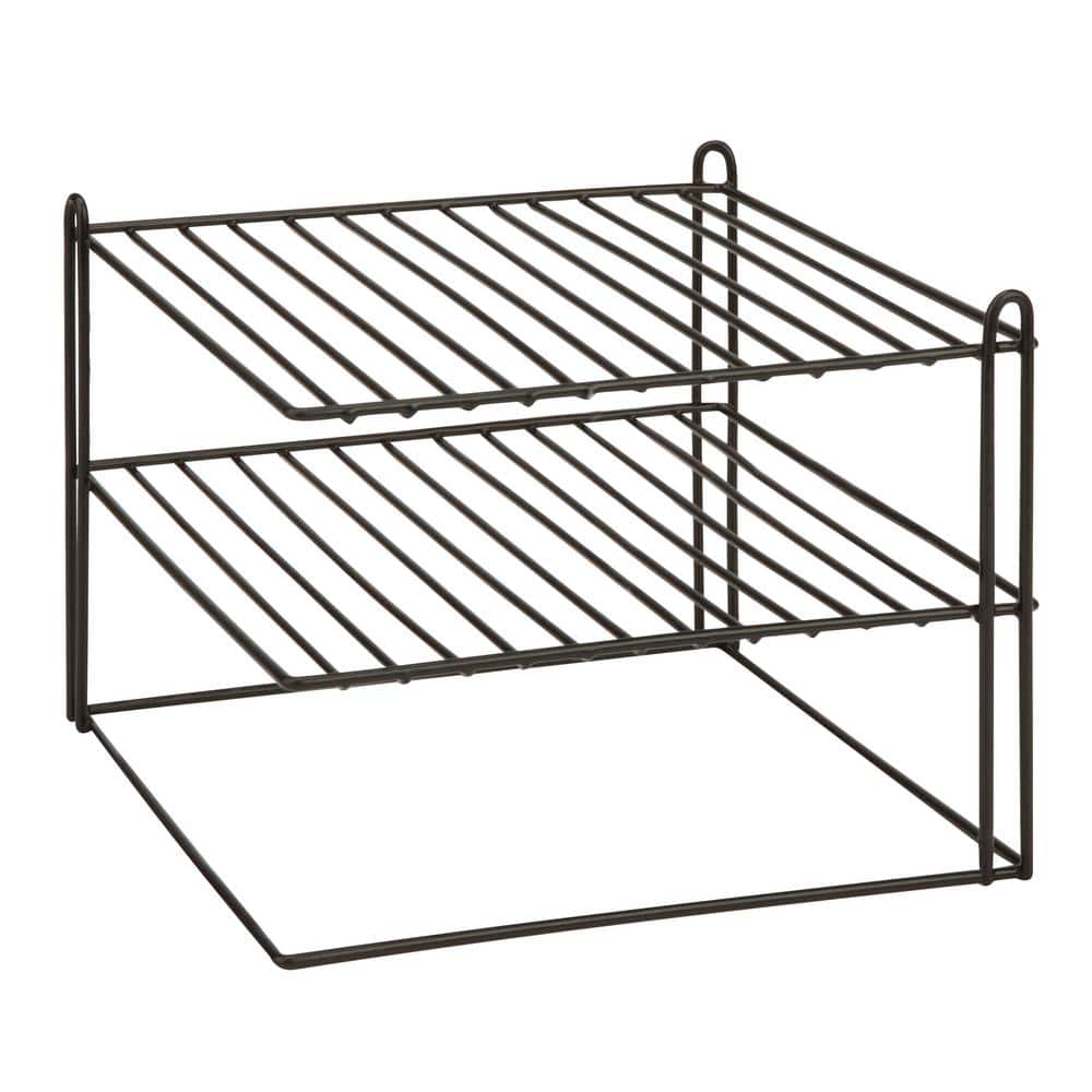 Black Steel Expandable Kitchen Pantry Organizer Shelf