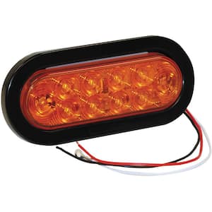 Buyers Products Company LED 6 in. Oval Strobe Light, Amber SL65AO - The  Home Depot