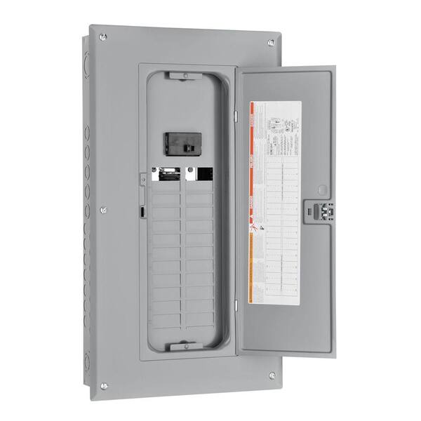 Square D Homeline 125 Amp 24-Space 24-Circuit Indoor Main Breaker Load Center with Cover