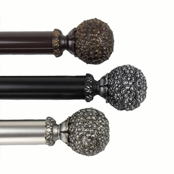 Rod Desyne Lush 1.5 in. Dia 21 ft. L Non-Telescoping Single Curtain Rod in Cocoa